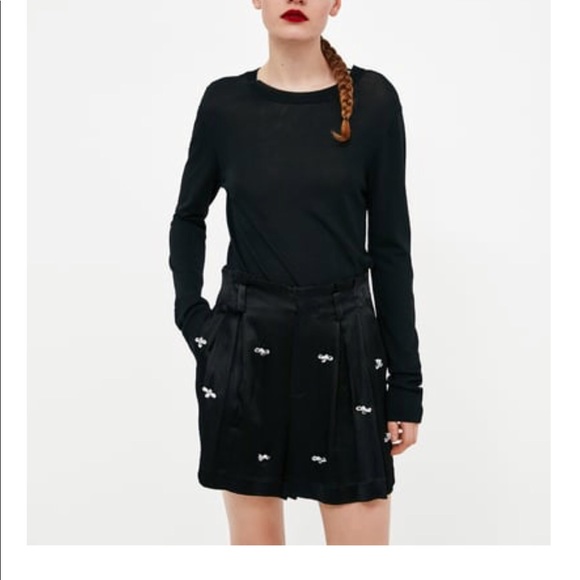Zara bejeweled Bermuda shorts - Picture 3 of 5